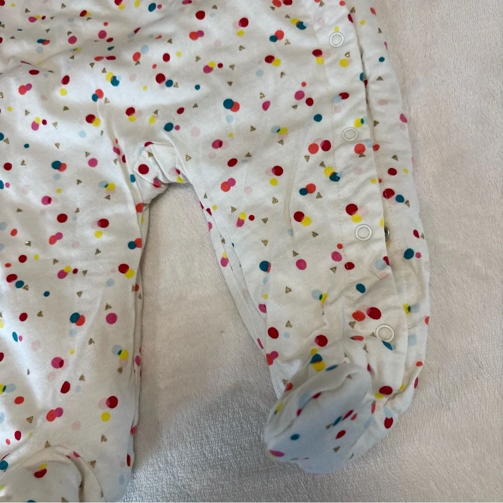 Baby GAP bunting baby girl 3-6 month extra warm kimono fall winter confetti
